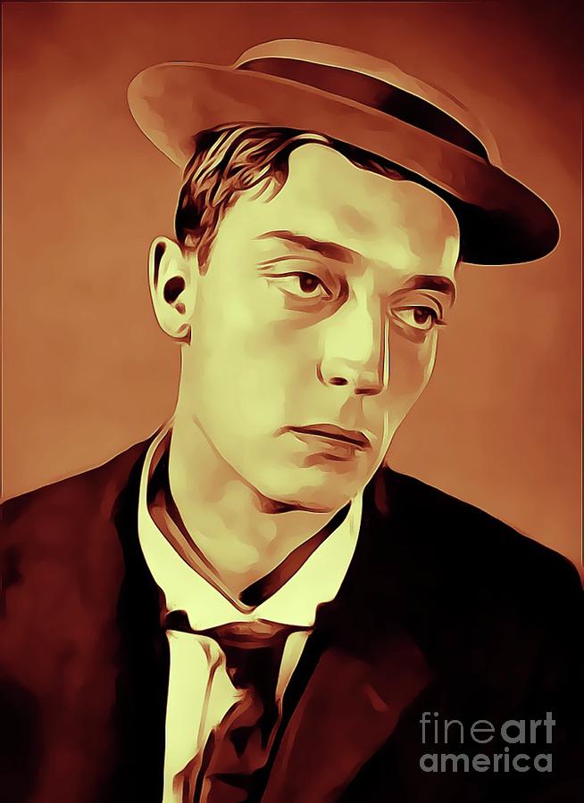 Buster Keaton, Vintage Actor Digital Art