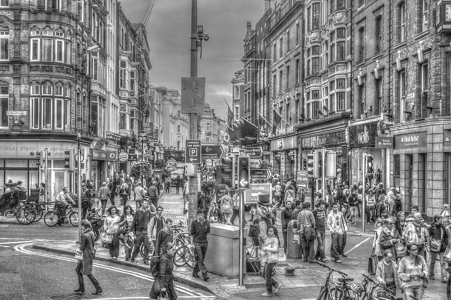 Busy Streets of Dublin, Ireland #1 Photograph by John A Megaw