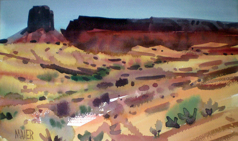 Buttes Painting - Butte and Mesa #1 by Donald Maier