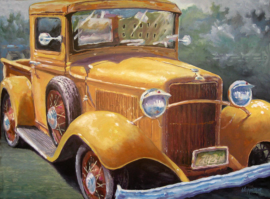 Ford Truck Painting - Butter #1 by Georgeann Waggaman