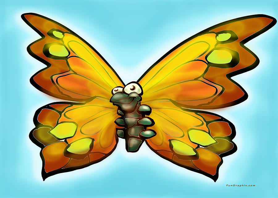 Butterfly #3 Painting by Kevin Middleton