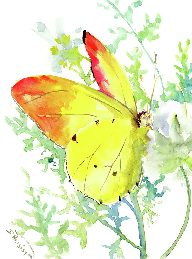 Butterfly #1 Painting by Suren Nersisyan