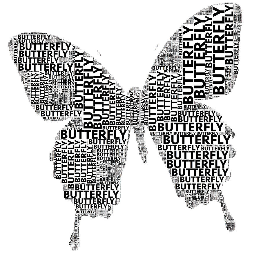 Butterfly Words #1 Digital Art by Alice Gipson