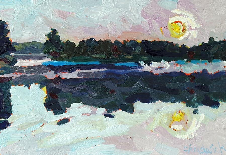Sun Painting - A New Dawn On Buzzard Lake by Phil Chadwick Sun Painting - A New Dawn On Buzzard Lake by Phil Chadwick