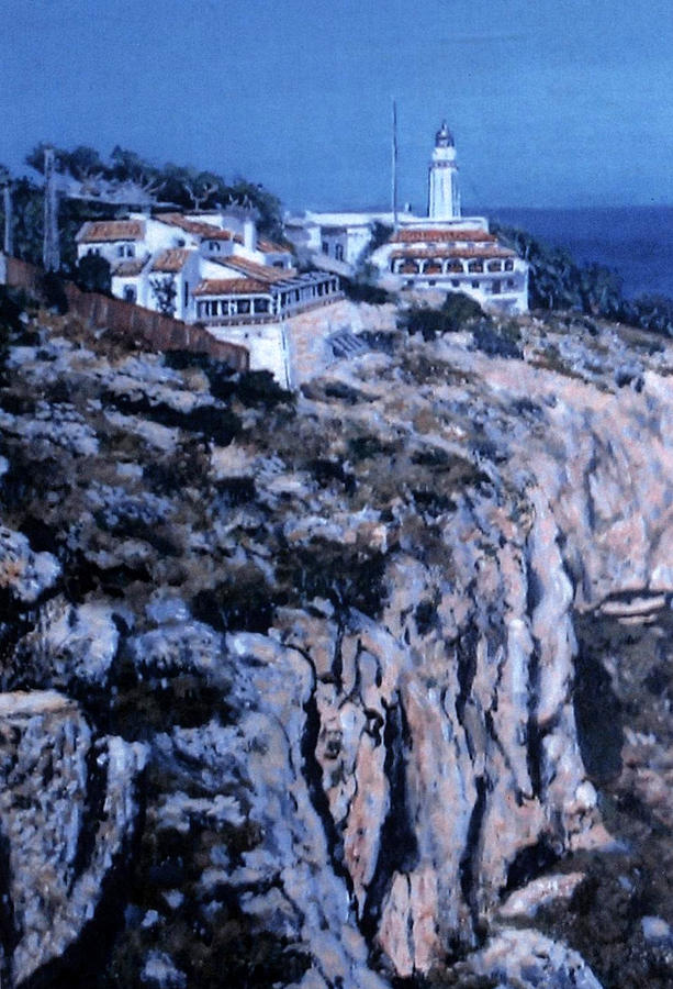Cabo La Nao Lighthouse, Javea, Spain #1 Painting by Mackenzie Moulton