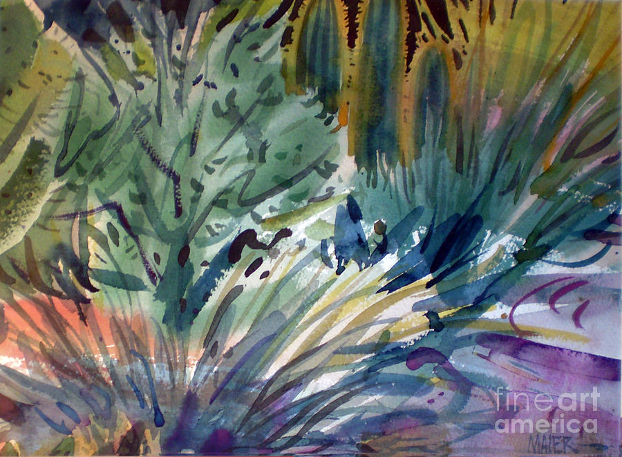 Cactus Garden Painting - Cactus Garden #2 by Donald Maier