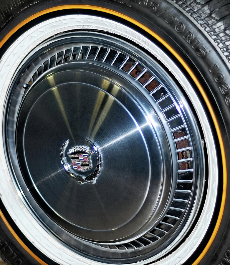 Cadillac Vogue Gold Stripe Tire Photograph