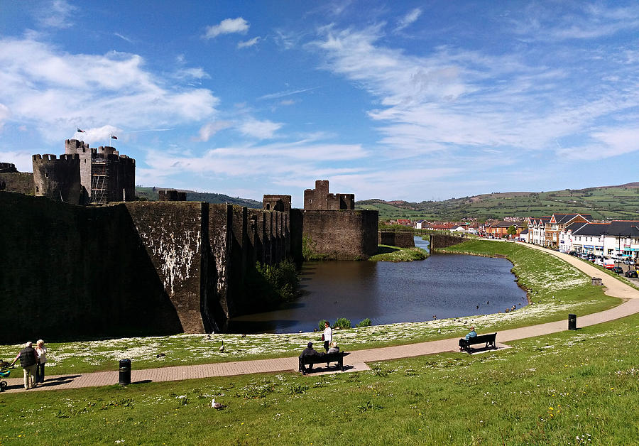 Castle Painting - Caerphilly Castle #2 by Andrew Read