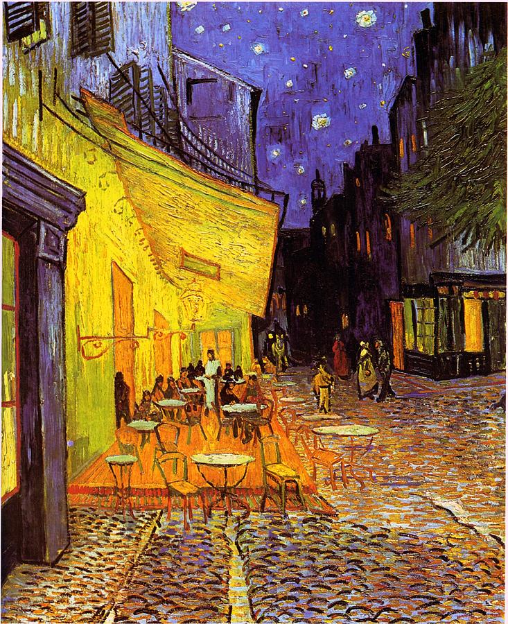 Vincent Van Gogh Painting - Cafe Terrace At Night by Van Gogh Vincent Van Gogh Painting - Cafe Terrace At Night by Van Gogh