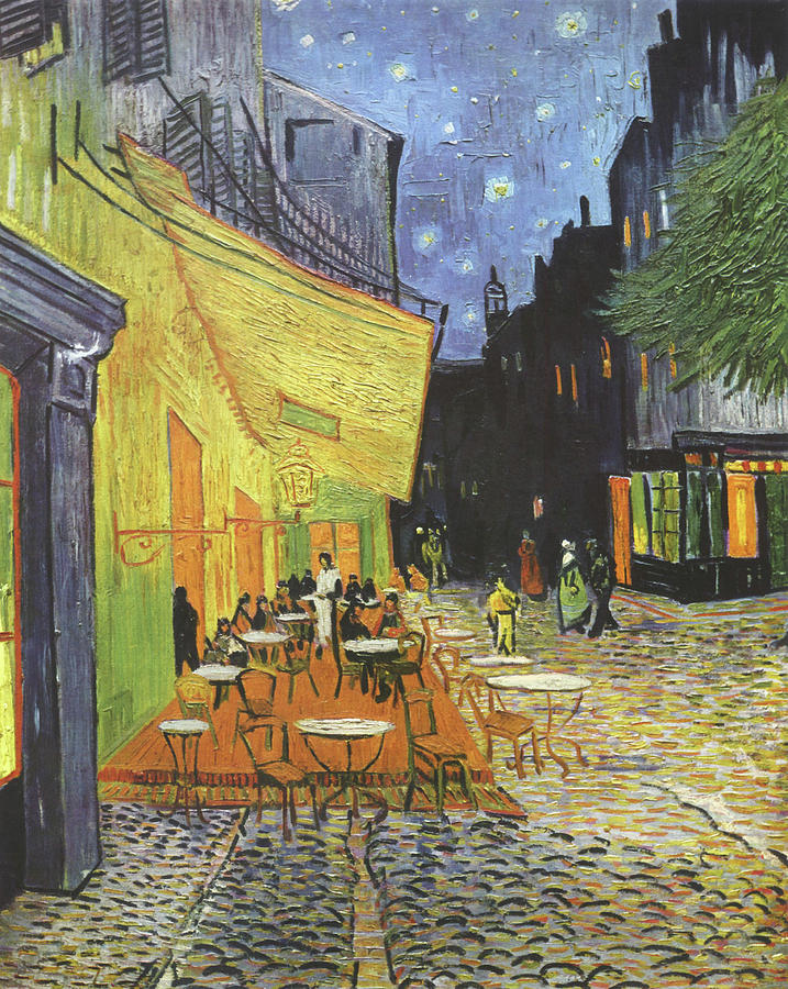 Cafe Terrace at Night #1 Painting by Vincent Van Gogh