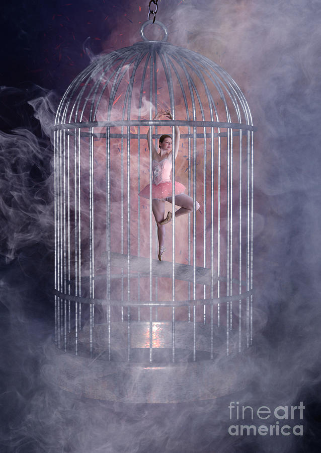 Caged Ballerina #1 Digital Art by Jim Hatch