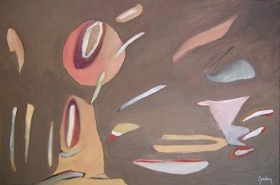 Abstract Painting - Calamari Standing by Scott Spencer Abstract Painting - Calamari Standing by Scott Spencer