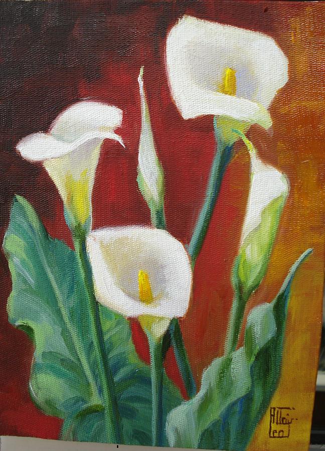 Callas  Miniature  #1 Painting by Altair Leal
