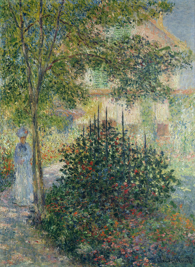 Claude Monet Painting - Camille Monet in the Garden at Argenteuil #3 by Claude Monet