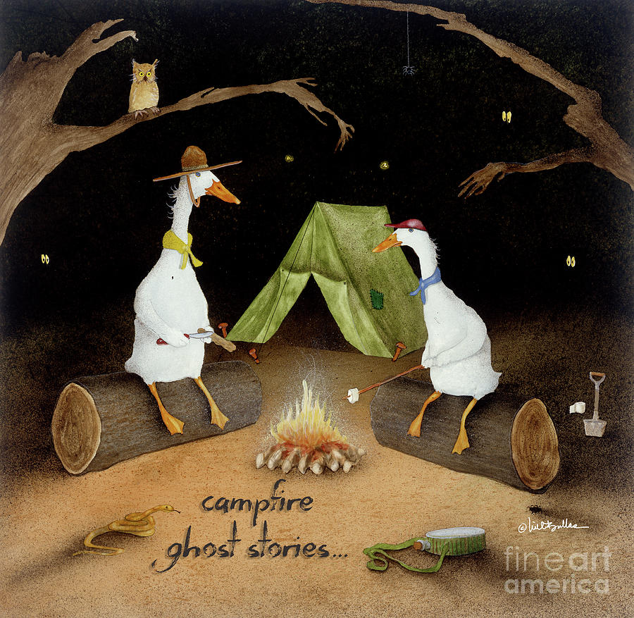 Campfire Ghost Stories #2 Painting by Will Bullas