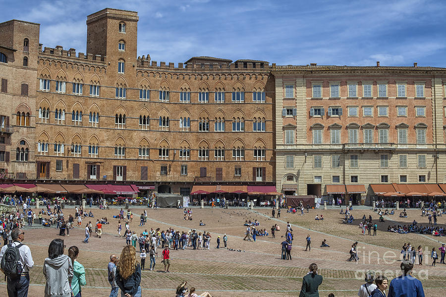 Campo square in Siena, Italy Photograph by Patricia Hofmeester