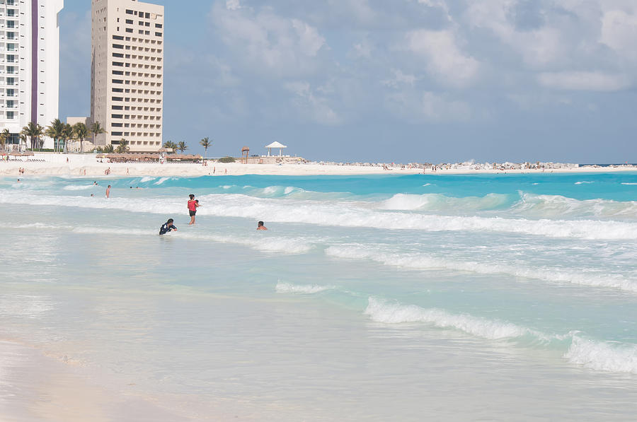 Cancun Beach Scenes #1 Digital Art by Carol Ailles