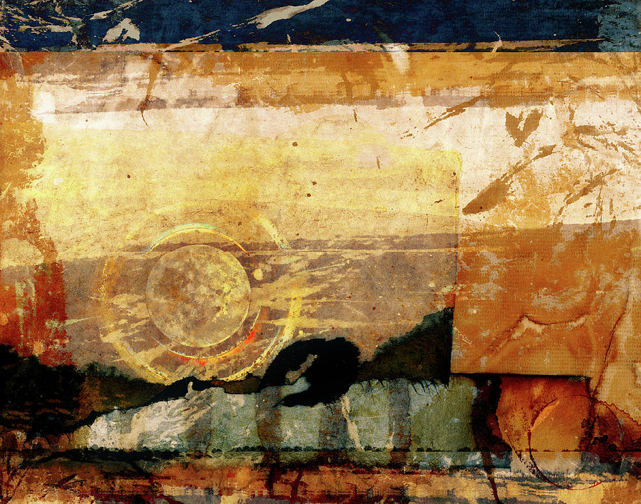 Abstract Mixed Media - Canyon Walls #1 by Carol Leigh