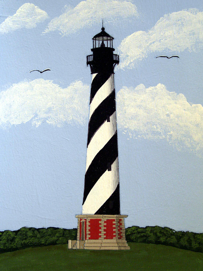 Landscape Painting - Cape Hatteras Lighthouse by Frederic Kohli Landscape Painting - Cape Hatteras Lighthouse by Frederic Kohli