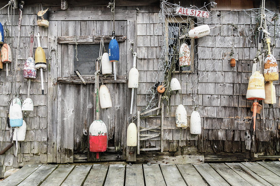 Cape Neddick Lobster Pound Window and Door #1 Photograph by Dawna Moore Photography