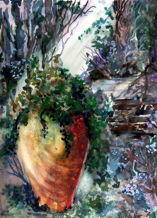 Tree Painting - Capri #1 by Mindy Newman