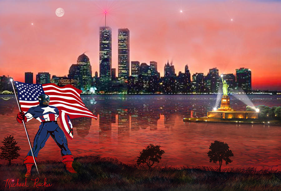 Captain America Digital Art - Captain America by Michael Rucker