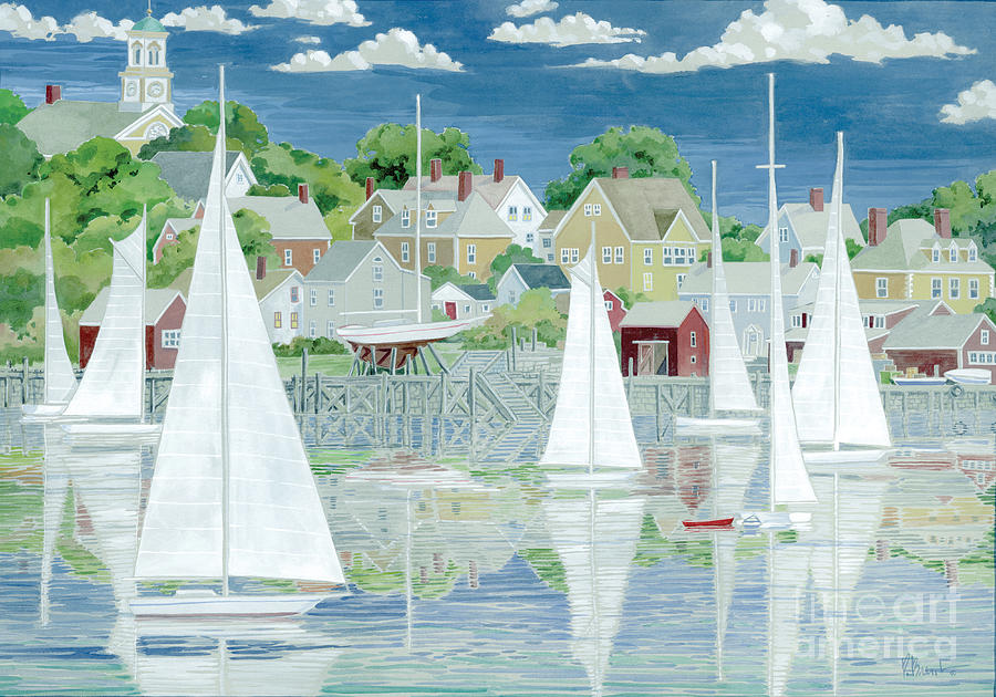 Captain Painting - Captains Harbor #1 by Paul Brent