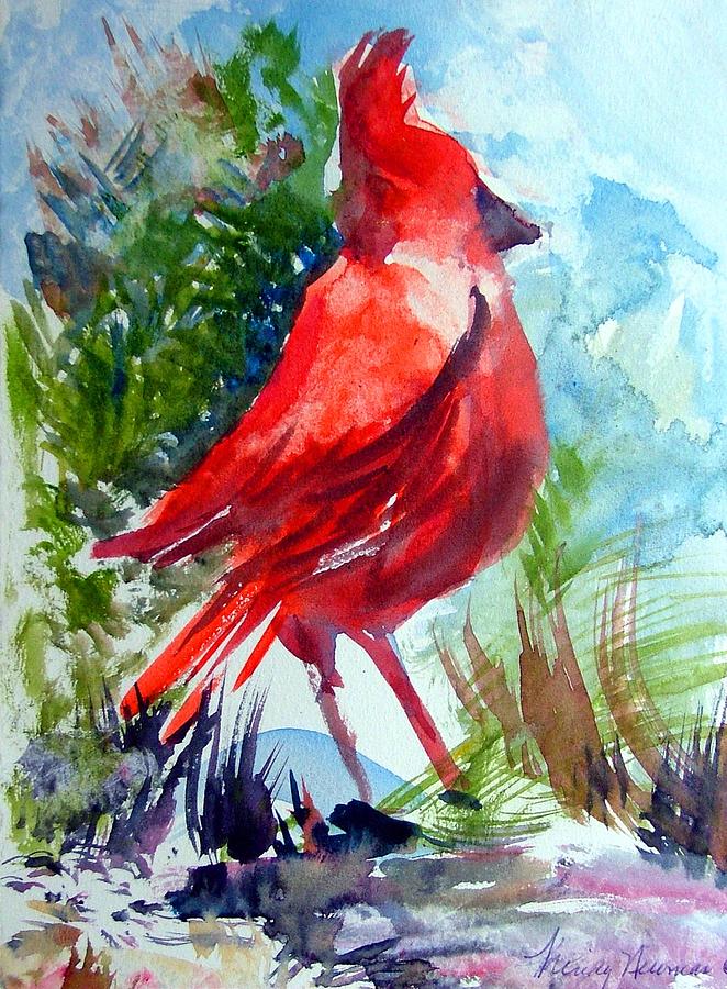 Cardinal Painting by Mindy Newman