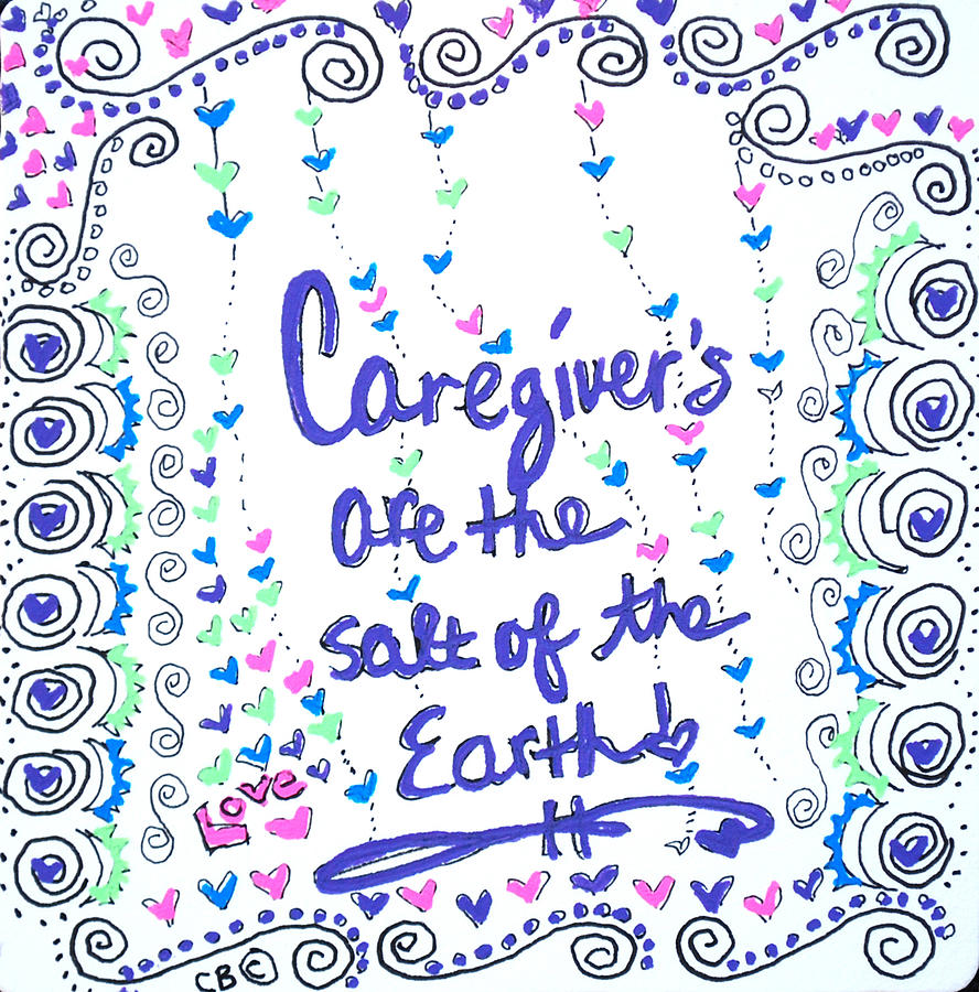Caregiver Love Drawing by Carole Brecht