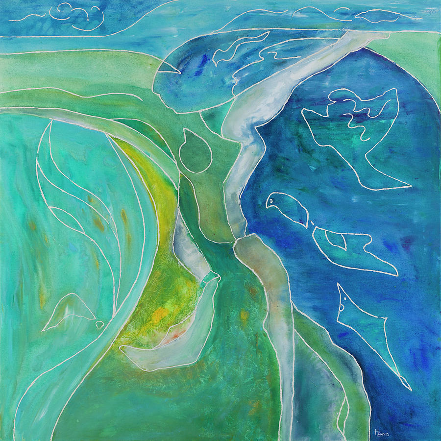 Whimsical Painting - Caribbean Meets Atlantic by Terri Davis Whimsical Painting - Caribbean Meets Atlantic by Terri Davis