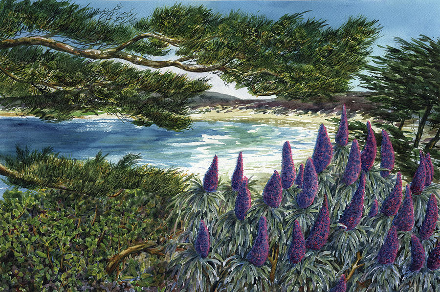 Beach Painting - Carmel #1 by Karen Wright