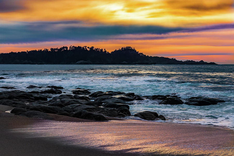 Carmel Sunset #1 Photograph by David A Litman