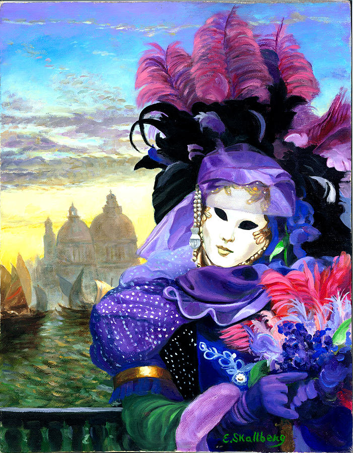 Carnival In Venice Painting By Edward Skallberg