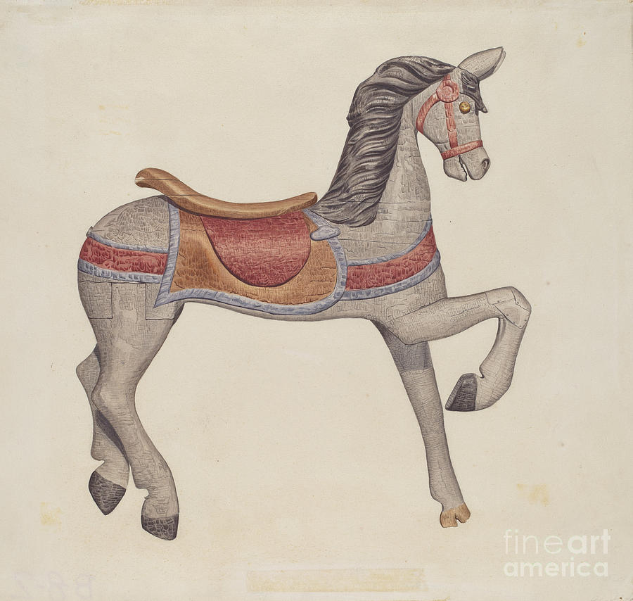 Carousel Horse Drawing by Albert Ryder Fine Art America