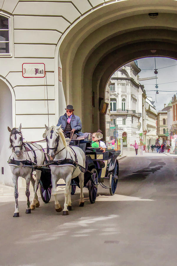 Carriage Ride in Vienna #1 Digital Art by Lisa Lemmons-Powers