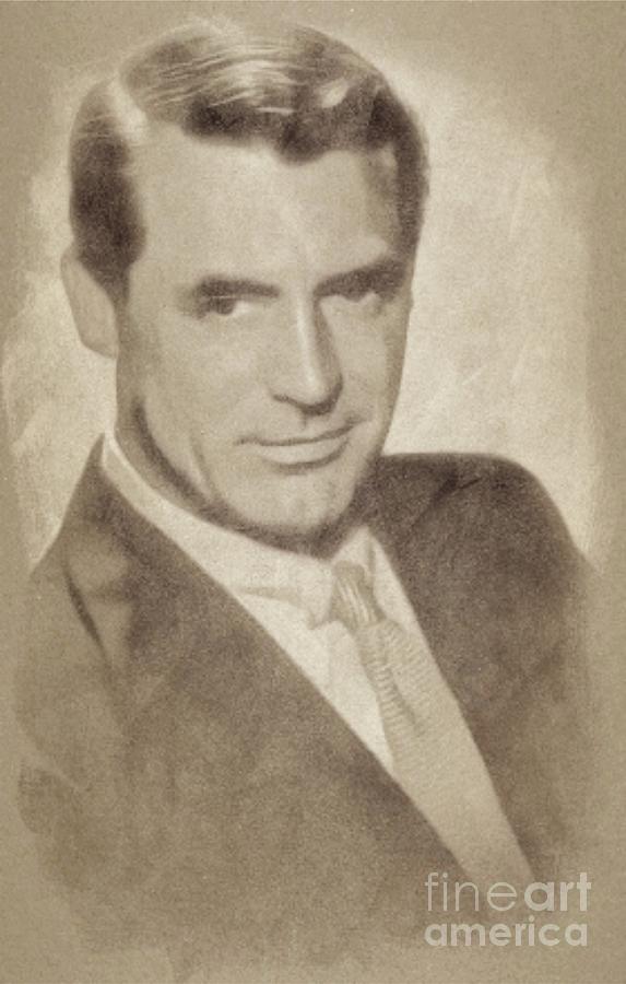 Cary Grant, Hollywood Legend By John Springfield Drawing