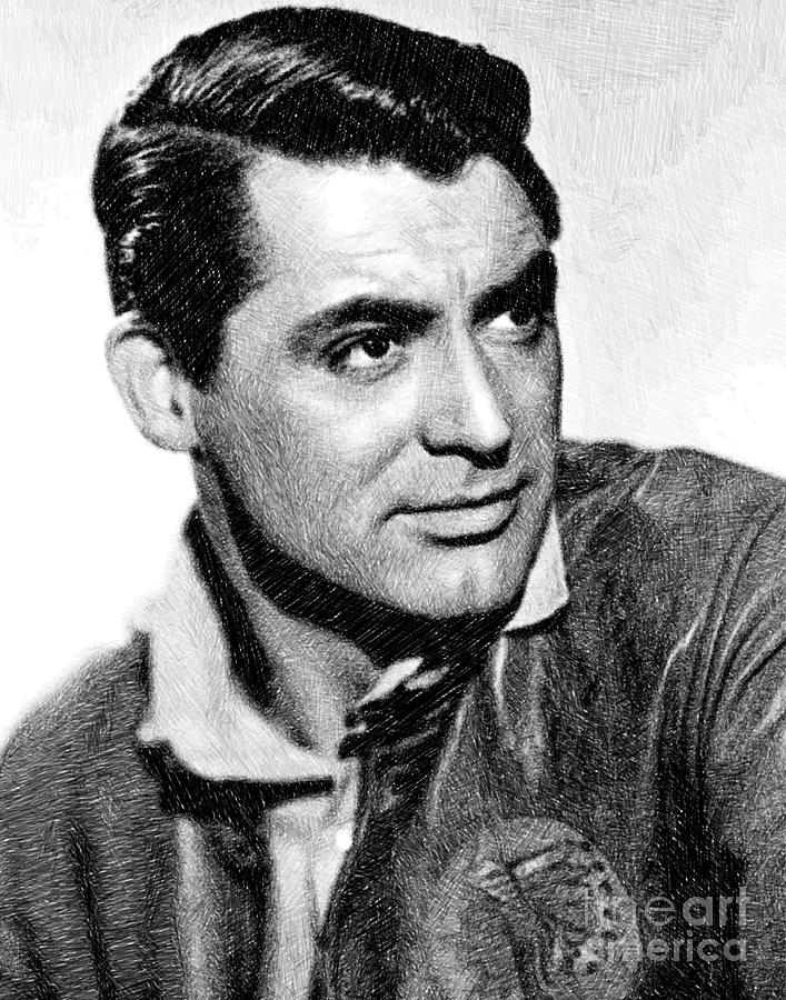 Cary Grant, Vintage Actor By Js Drawing