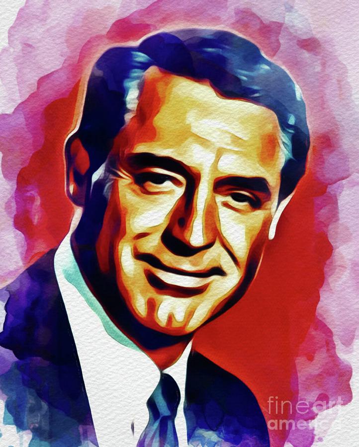 Hollywood Painting - Cary Grant, Vintage Movie Star #1 by Esoterica Art Agency