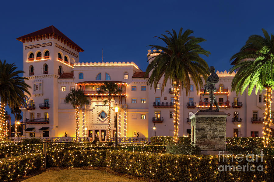 Casa Monica Hotel at Twilight, St. Augustine, Florida #1 Photograph by Dawna Moore Photography