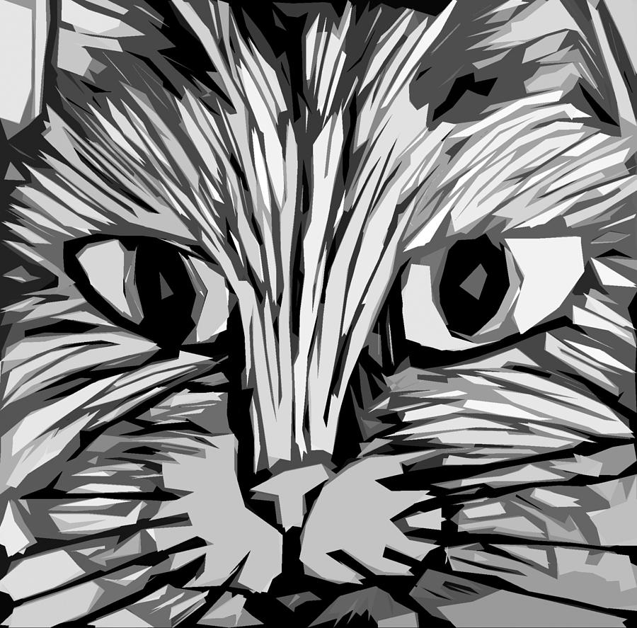 Cat Digital Art by Michelle Calkins