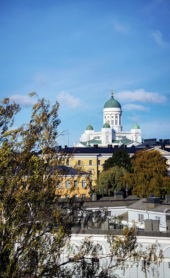 Cathedral Landmark And Central Helsinki View In Finland Photograph