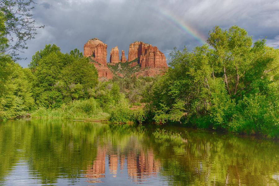 Cathedral Rock Rainbow Photograph