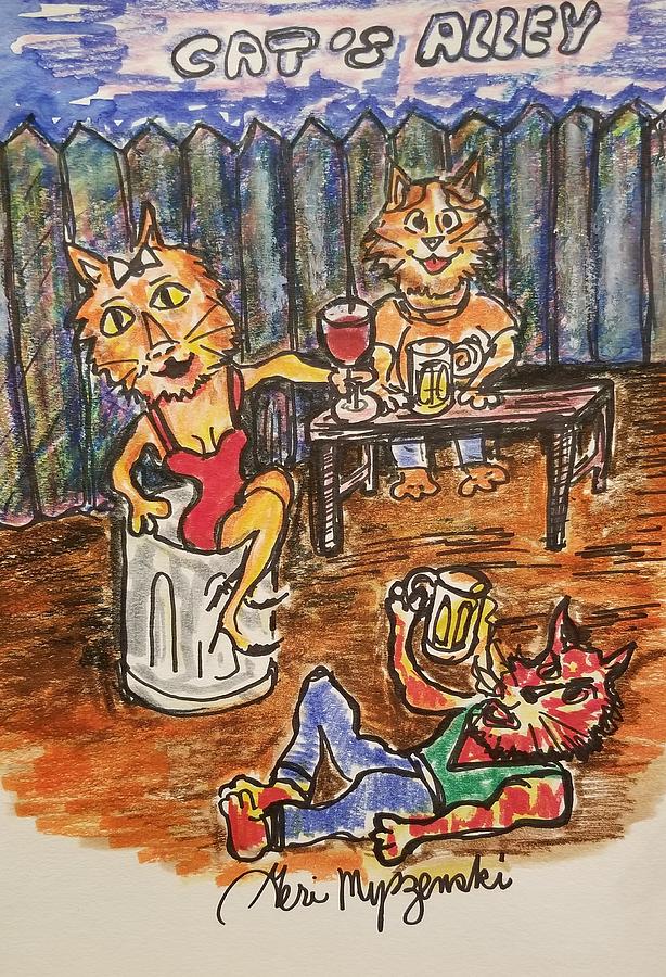 Cats Alley Drawing