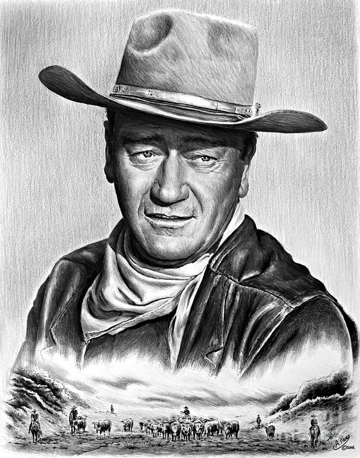 John Wayne Painting - Cattle Drive 2 #2 by Andrew Read