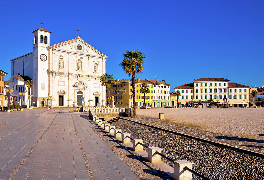 Central square in town of Palmanova church view #1 Photograph by Brch Photography