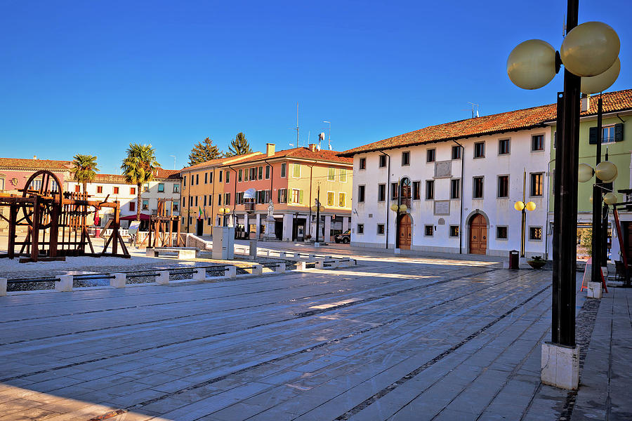 Central square in town of Palmanova colorful architecture view #1 Photograph by Brch Photography