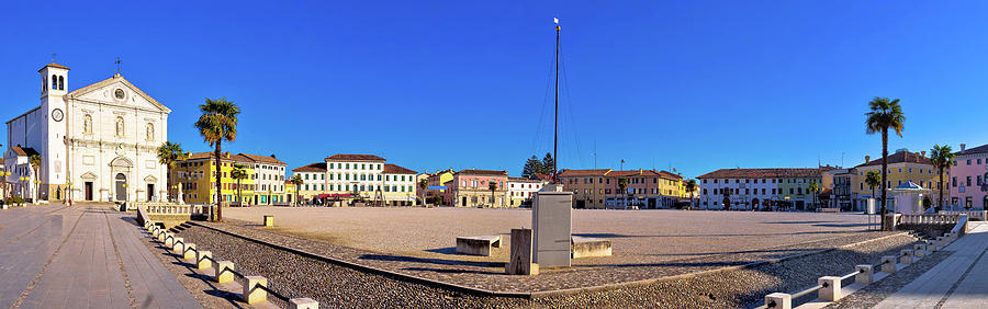 Central square in town of Palmanova panoramic view #1 Photograph by Brch Photography