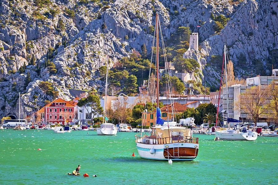 Cetina river mouth intown of Omis view #1 Photograph by Brch Photography
