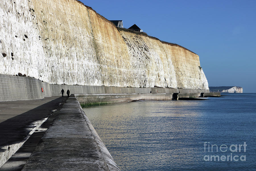 Chalk Cliffs at Peacehaven East Sussex England UK #1 Photograph by Julia Gavin