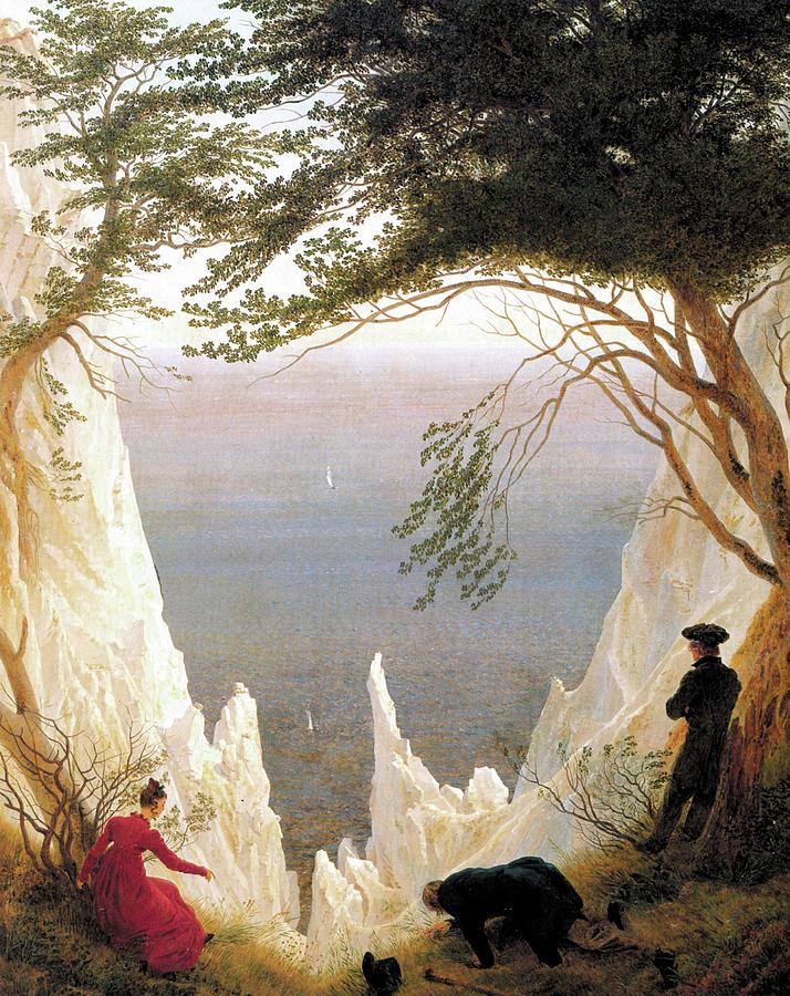 Chalk Cliffs on Rugen #1 Painting by Caspar David Friedrich